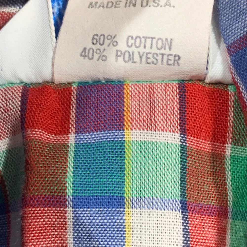 VTG OshKosh B'gosh‎ Thin Plaid Button Down Shirt Kids 24 Months Cotton Polyester